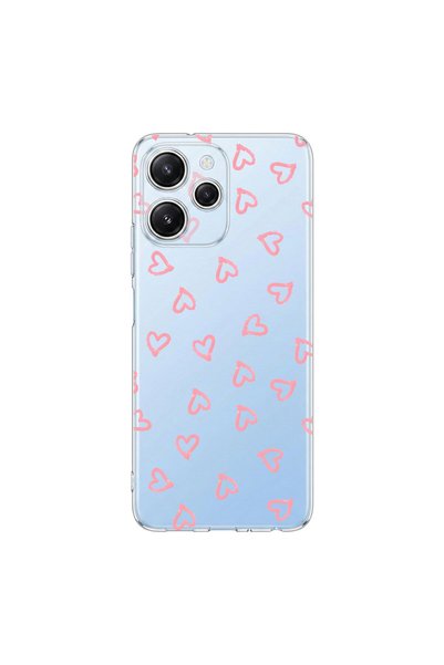PPKin حافظة شفافة متوافقة مع Redmi 12 بتصميم Heart 7