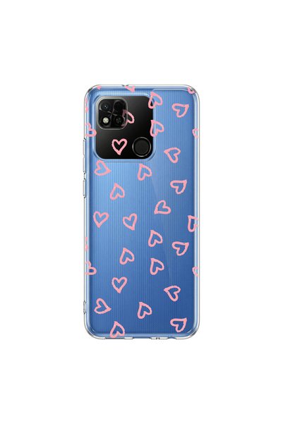 PPKin حافظة شفافة متوافقة مع Redmi 10A بتصميم Heart 7