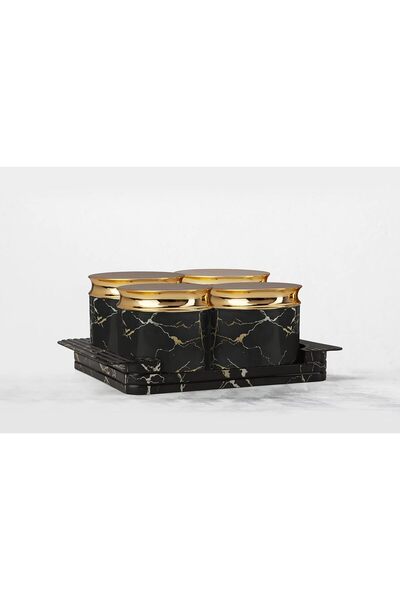 Generic Marbello Food Container Set with Tray - 250 ml / Jar for Dates and Nu...