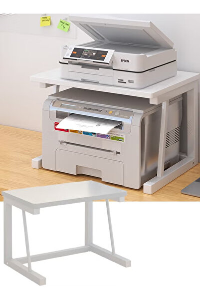 TAPIT Desktop Printer Stand 2-Tier Wood Rustic Printer Shelf for 3D & Laser P...