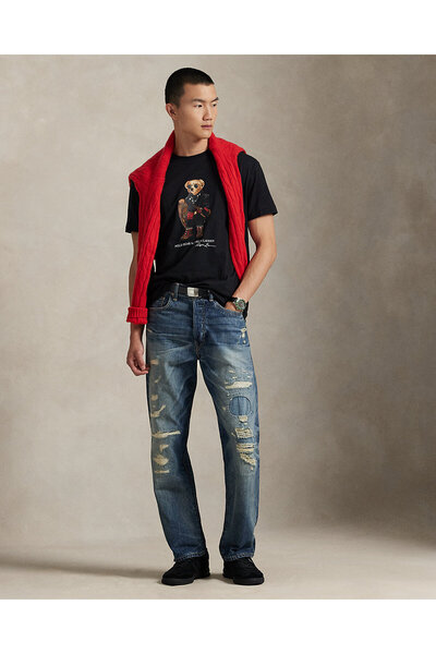 Ralph Lauren Black Label Klasik Kesim Sörf Ayı Forma Tişörtü