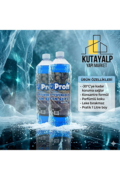 PROFTPARFÜMLÜ ANTİFİRZLİ CAM SUYU KONSANTRE 1 LT