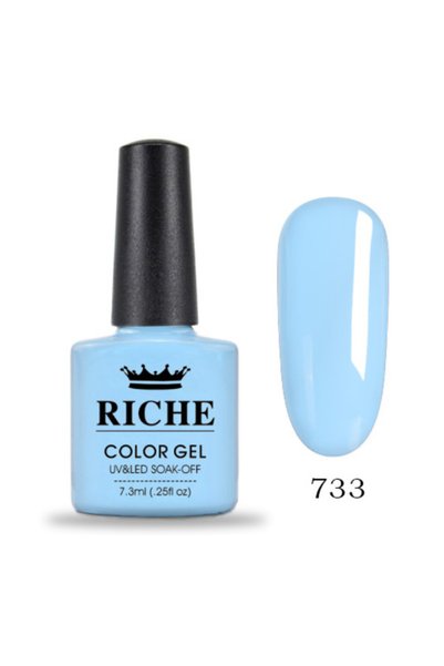 OEM Ojă semipermanentă Riche 733, Albastru, 7,3 ml