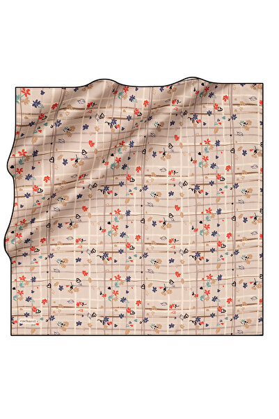 Cacharel Silver 90X90 Silk Twill Scarf
