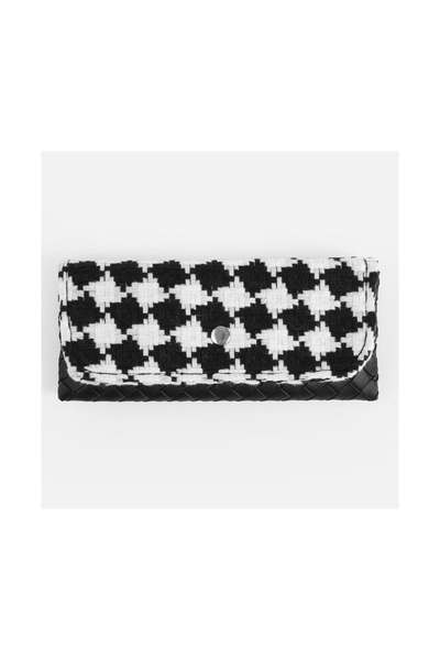 OEM Toc Ochelari Negru in Carouri, Design Modern, Protectie Compacta