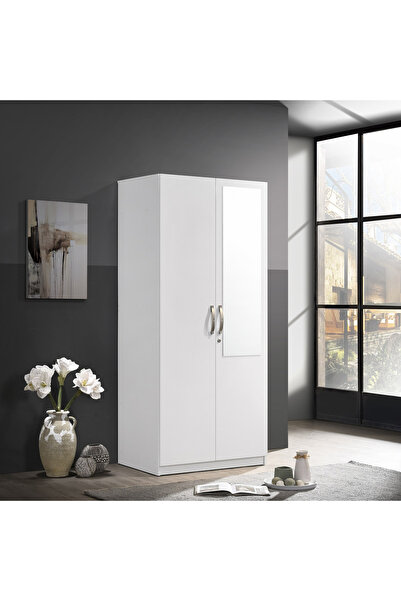 Home Box Kulltorp Plus 2-Door Wardrobe with Mirror