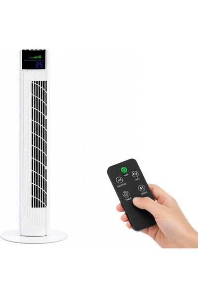 HI-FINE (cc22)Tower Fan with Remote, 90° Oscillation Bladeless Standing Fan,F...