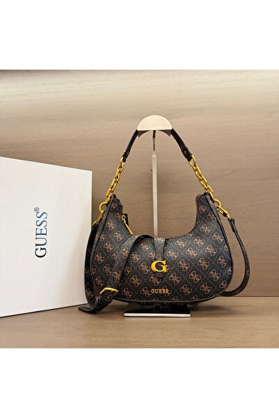 Guess Luxe GS New Crescent-Print One-Shoulder Bag 27 x 6 x 21 CM
