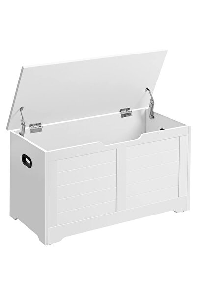 VASAGLE Storage bench with lid, 80x40x46 cm, white