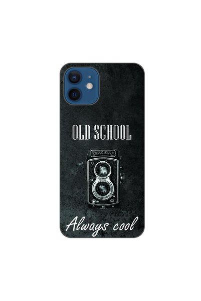 OEM Калъф, съвместим с Apple iPhone 12, силиконов гел TPU, с ретро десен на к...