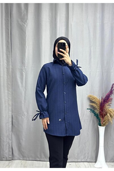 moda acar Tunic with Ribbed Detail
