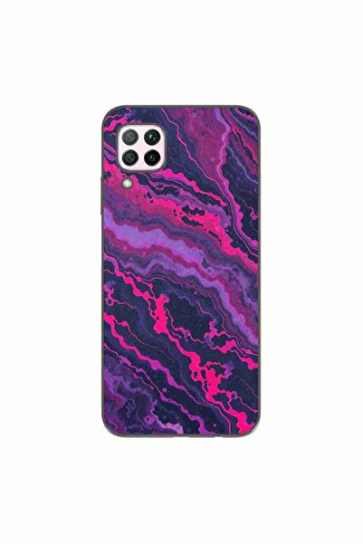 OEM Husa compatibila cu Huawei P40 Lite Silicon Gel Tpu Model Midnight Rose M...