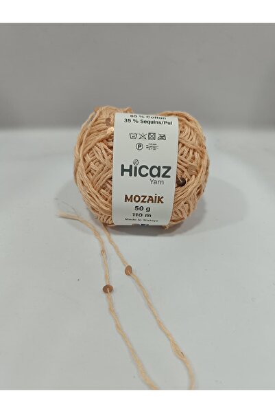 Pİ Yarn Hicaz Large Sequin Hand Knitting Yarn 50Gr