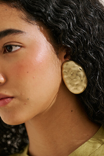 Manuka Round Antique Earrings Gold