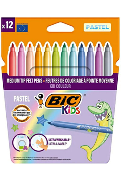 bic kids كيد كولور أقلام تلوين لباد 12 لون