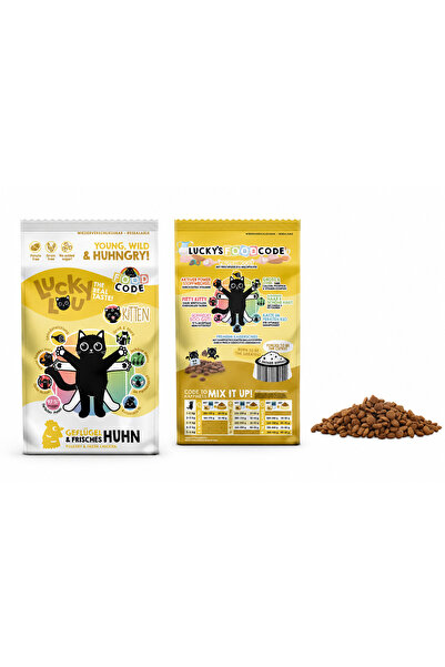 Lucky Lou Food Code Kitten Πουλερικά & Φρέσκο Κοτόπουλο 340gr