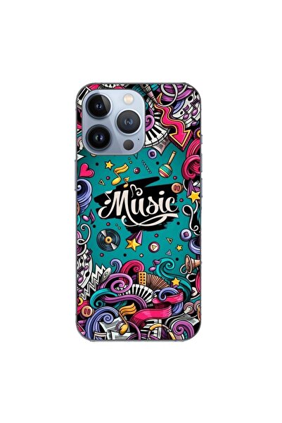 OEM Калъф, съвместим с Apple iPhone 13 Pro, силиконов гел TPU, с шарка Поп ар...