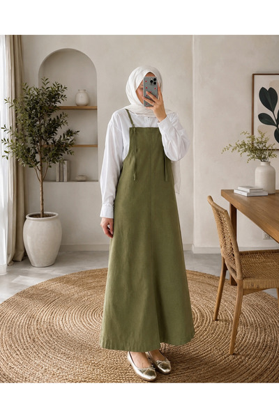 Lior Design Zarif Askılı Salopet Jile Elbise