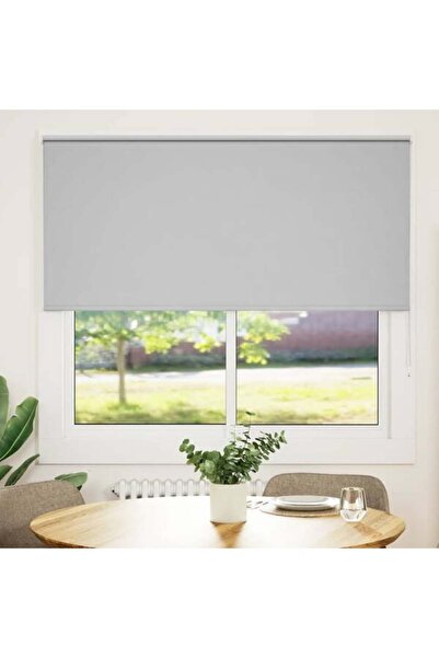 vidaxl Roller Blind Blackout ανοιχτό γκρι 150×150 cm Πλάτος υφάσματος