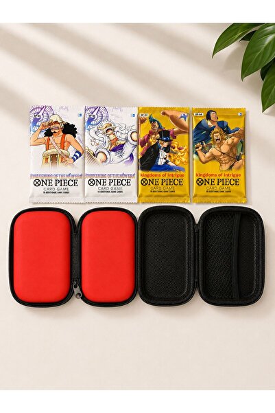 CANTEX TECH One Piece Card Game Booster 2 White + 2 Yellow Pack 4 Pack of Tra...