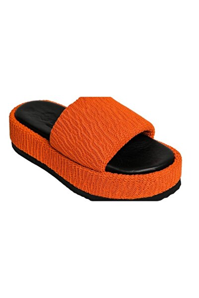 Hebe Athens PUFFY IBIZA FLATFORM ΣΑΓΙΟΝΑΡΑ - Πορτοκαλί