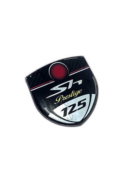 Redline Grafik Redlinegrafik Sh 125 Uyumlu 3D Gümüş Arma Sticker Sh125