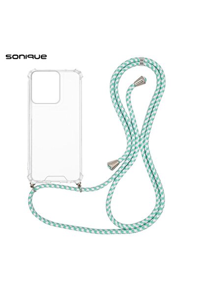 Sonique Θήκη Σιλικόνης με Κορδόνι Armor Clear Motorola Moto G75 5G Rainbow Βε...