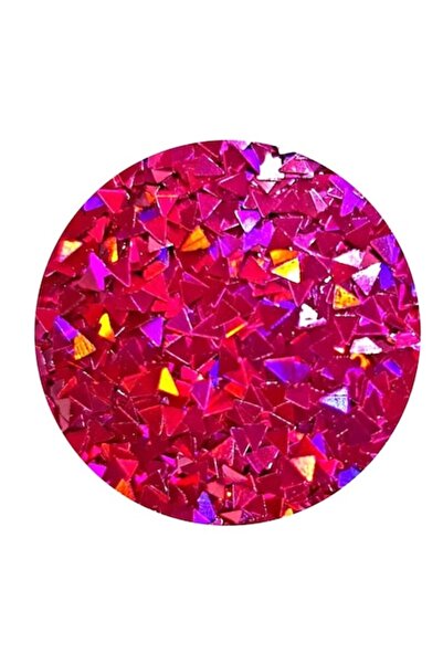 Deve Holographic glitter pigment triangle 2mm, art line DEVE, 10gr red glitte...
