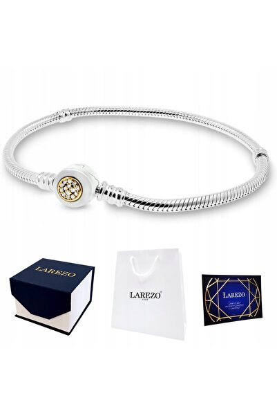 Larezo Brățară modulară din Argint 925 pentru charms, 17cm, Argintiu, Model ș...