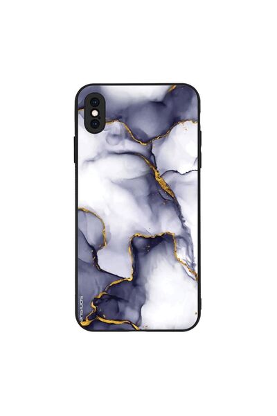 Sonique Θήκη Marble Series για Apple iPhone XS MAX Μωβ Γκρι