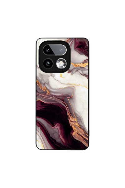 Sonique Θήκη Marble Series για Realme 16 Pro Plus Μπορντώ