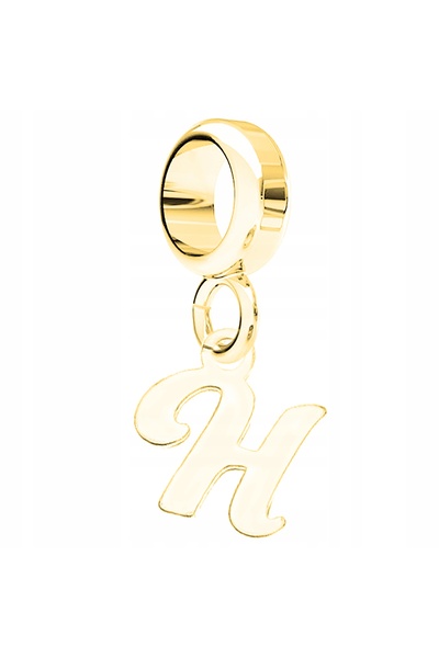 Larezo Charm Pendant for Modular Bracelets, 925 Silver Plated with 18K Rose G...