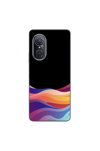 OEM Θήκη συμβατή με Huawei Nova 9 SE Σιλικόνης Gel TPU με σχέδιο Νέον Κύματα