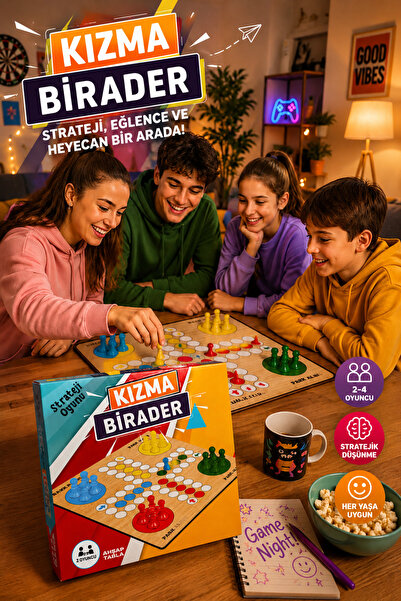 Gargamel Kızma Birader Ahşap Tabla Strateji ve Aile Oyunu | 2-4 Oyuncu