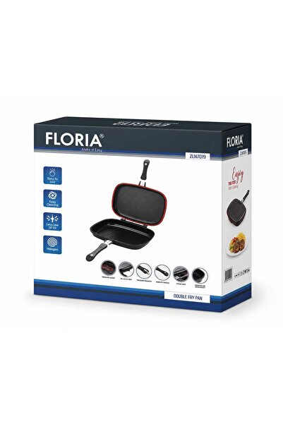 Floria Tigaie dubla ZLN7019 - neagră, piese detașabile, fără ulei