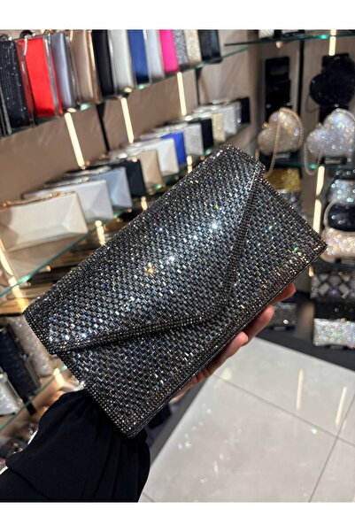 Çanta Trend Women's Shiny Stone Long Chain Strap Evening Dress Bag