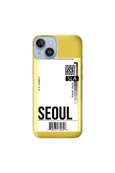 Other Apple iPhone 14 Plus Seoul Travel More Yellow Colored Silicone TPU Θήκη