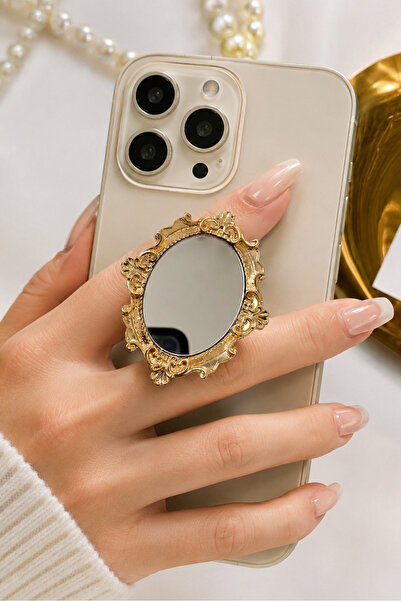 EDELFU Popsocket AYNALI Telefon Tutucu, Yapıştırmalı Epoksi Yüzey Parmak Tutu...