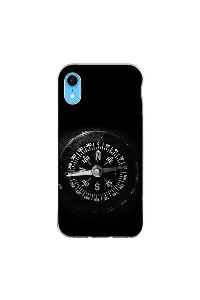 OEM Калъф, съвместим с Apple iPhone XR, силиконов гел TPU, с винтидж компасен...