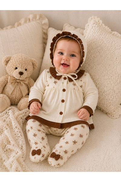 My Babies Label طقم ملابس للفتيات الصغيرات بنقشة الزهور مكون من 5 قطع، مناسب ...