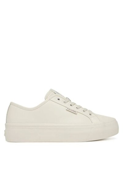 Calvin Klein BEYAZ KADIN SNEAKER VULC FLATF LACE UP