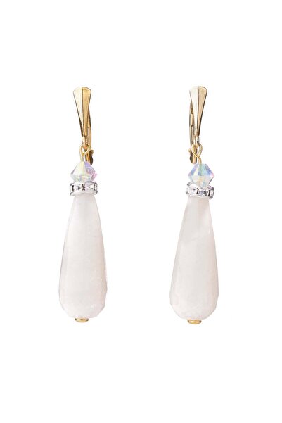 THE GEM STORIES JEWELRY Σκουλαρίκια Ελεφαντόδοντου Έκλατ