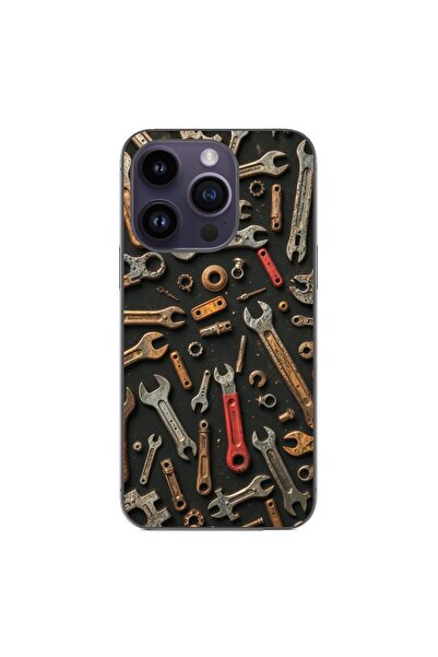 OEM Husa compatibila cu Apple iPhone 15 Pro Silicon Gel Tpu Model Mechanic To...