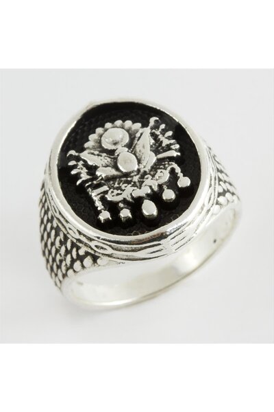 ZERO LAND Shopilke Ottoman Metal Men's (100355) Ring-Silver Color