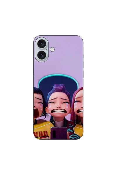 OEM Husa compatibila cu Apple iPhone 16 Plus Silicon Gel Tpu Model KPop Demon...