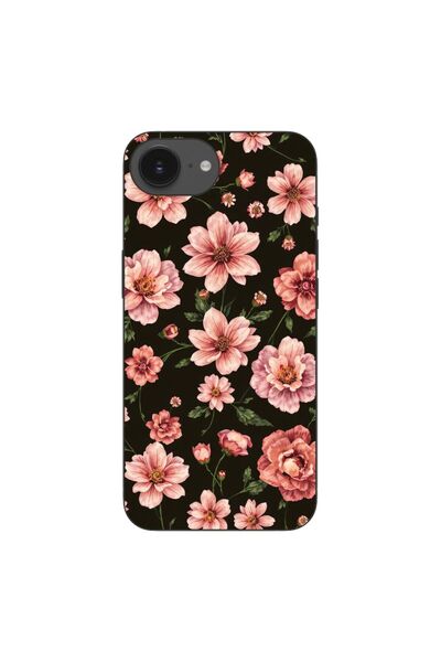 OEM Θήκη συμβατή με Apple iPhone 16e από σιλικόνη gel TPU με σχέδιο ροζ ανοιξ...