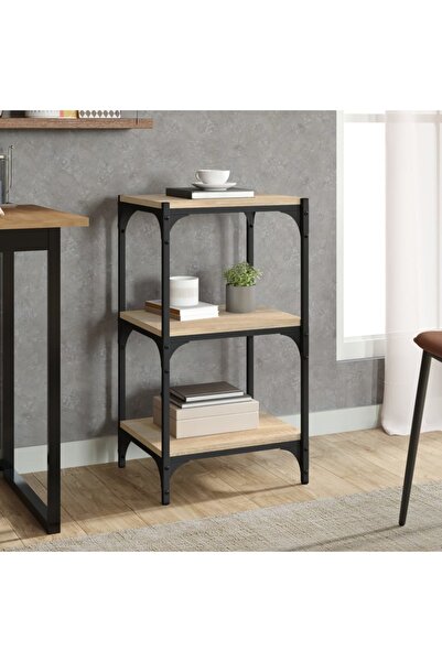 vidaxl Βιβλιοθήκη Sonoma Δρυς 40x33x70,5 εκ. Επεξεργ. Ξύλο & Ατσάλι