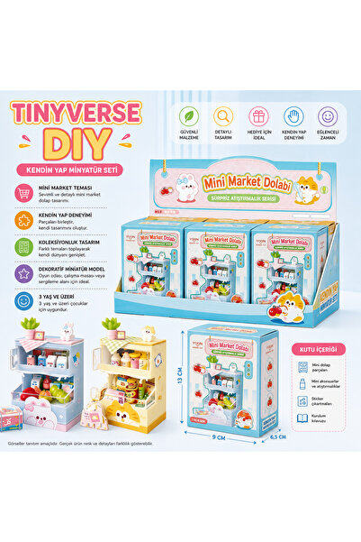 hediyeofisi Hediye Ofisi Sevimli Atıştırmalık Dolabı Kendin Yap Minyatür Seti...