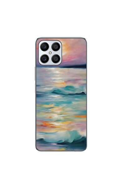 OEM Husa compatibila cu Honor X8 4G Silicon Gel Tpu Model Watercolor Sea View