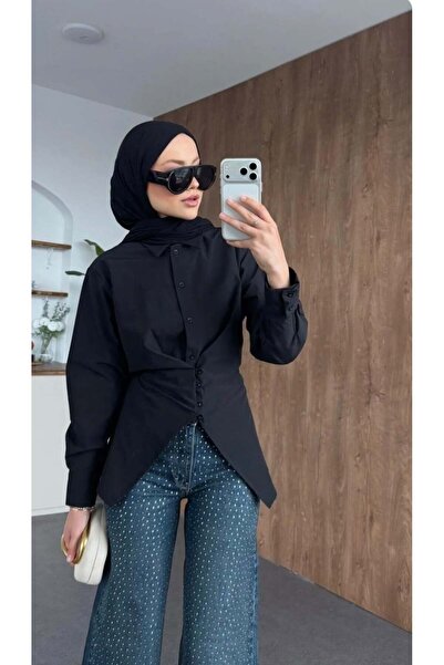 MODA POPLİN DÜĞMELİ GÖMLEK